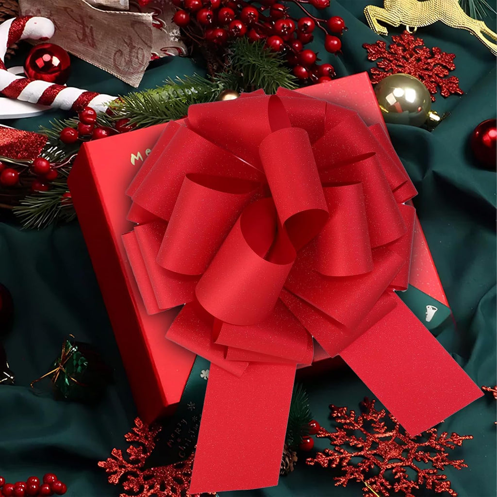14 Inch Big Red Bow,1Pcs Big Bow for Present,Big Gift Bow for Appliances,Bikes,Table Decorations and Party Events Decoration