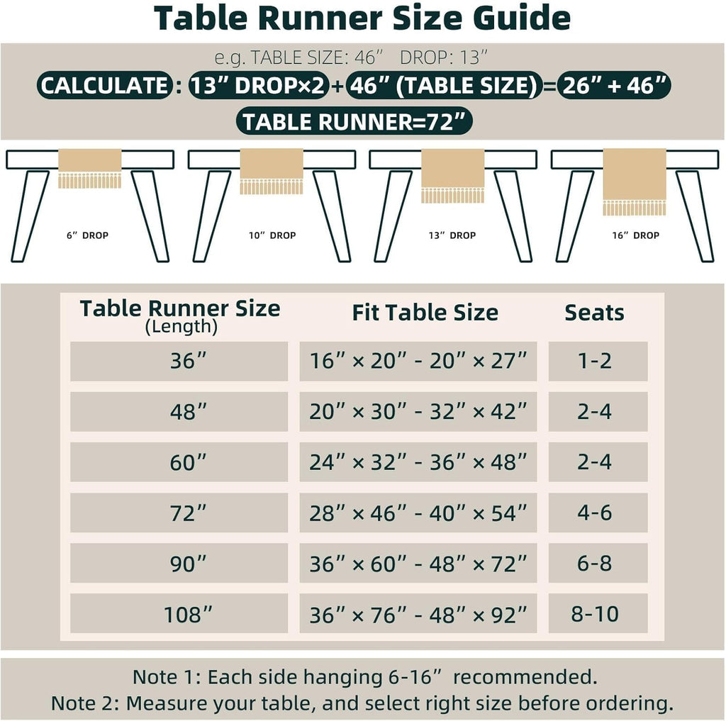 FEXIA Boho Table Runner for Home Decor with Tassels 72 Inches Farmhouse Long Pottery Barn Furniture Rustic Macrame Burlap Table Decoration for Living Room Bridal Shower (12x72 Inches)