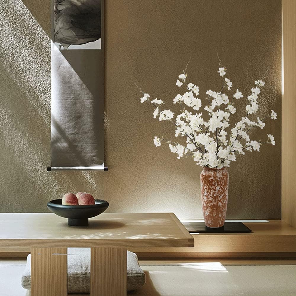 LESING 4pcs Artificial Cherry Blossom Flowers, 41.4" Realistic Fake Silk...