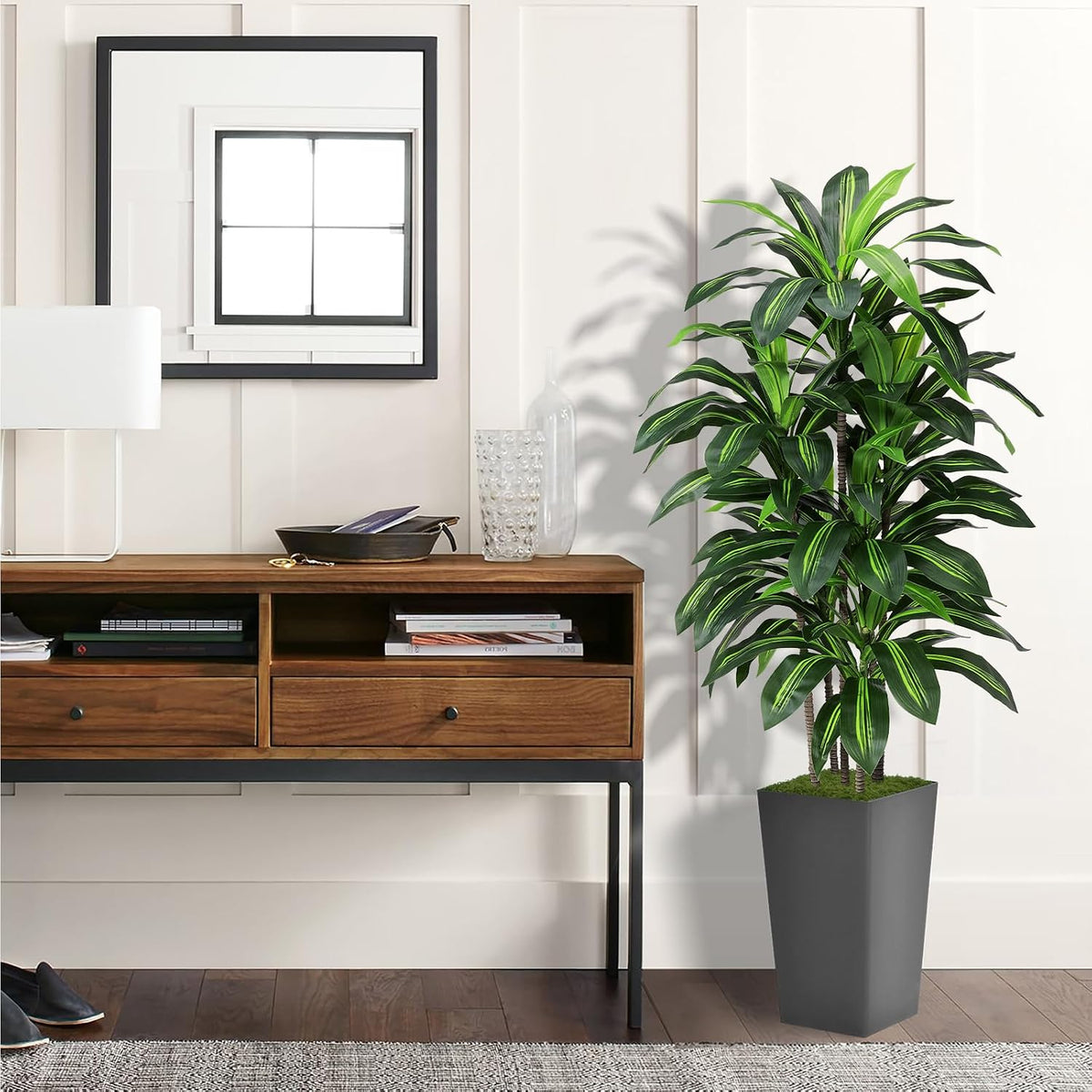 astidy artificial plant 5ft dracaena fake tree with shown in use