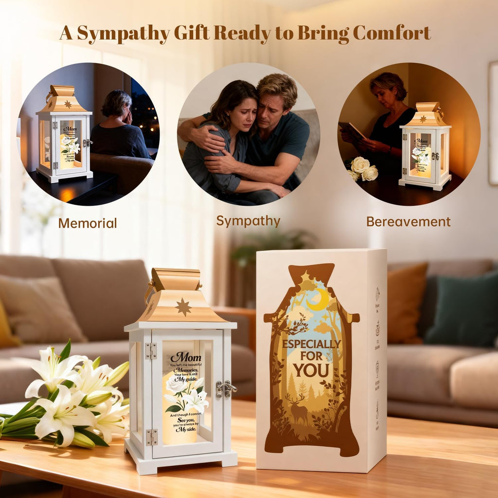 Memorial Lantern, Sympathy Gifts for Loss of Mom, Memorial Gifts, Bereavement Gifts, Celebration of Life, Funeral Lantern for Loss of Mom