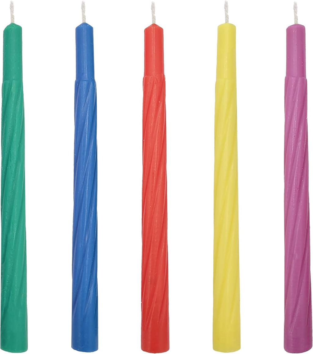 The Dreidel Company Menorah Candles Chanukah Candles 44 Colorful Hanukkah Candles for All 8 Nights of Chanukah Standard Size Fits Most Menorahs