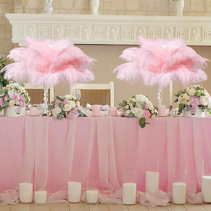 80 Pcs Large Natural Ostrich Feathers Plumes 14-16 Inch Bulk for DIY Crafts Wedding Party Centerpiece Vase