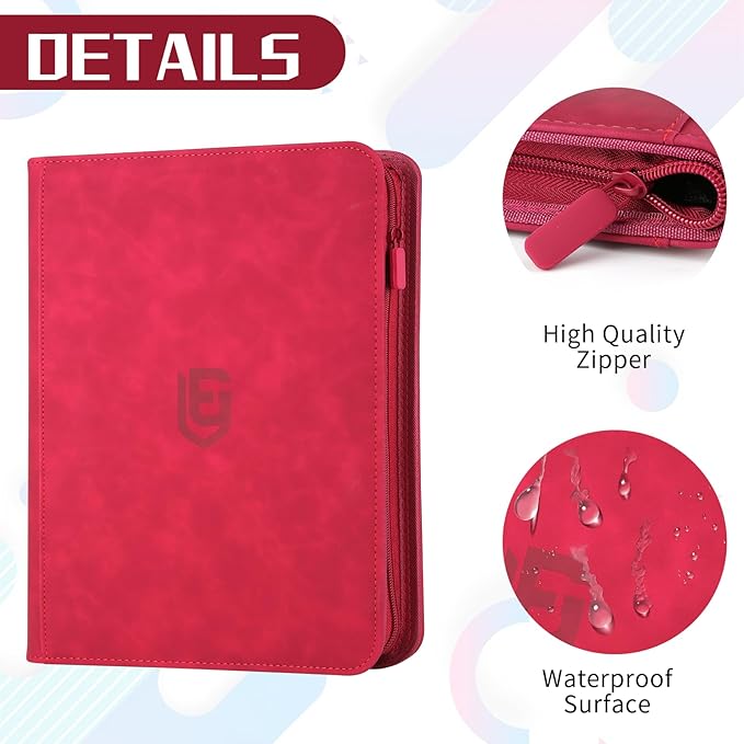 9 Pocket Card Binder,540 Pocket Trading Card Binders,Loading Pocket Collectible Card Album for MTG, TCG, Sport Card, Game Cards Red