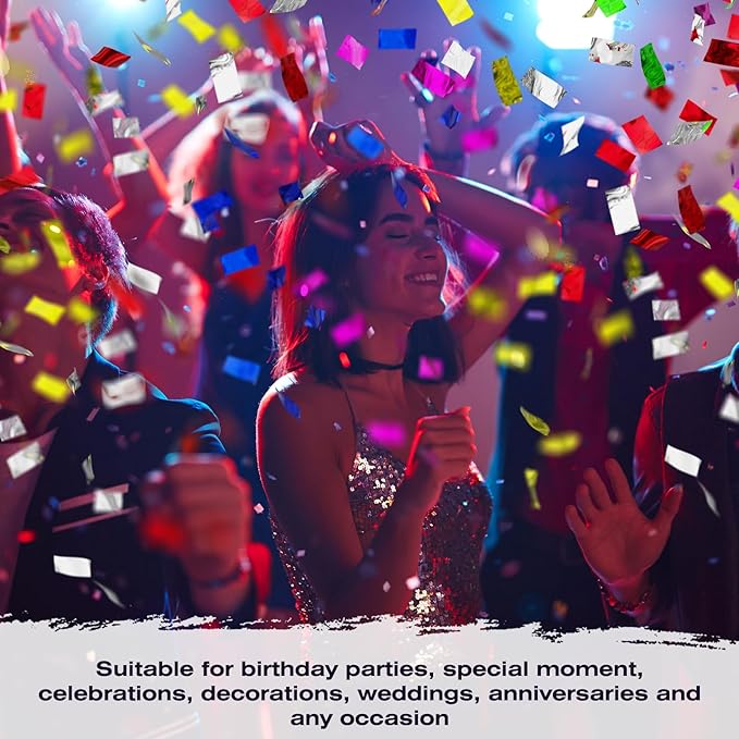 Metallic glitter Confetti Paper - Color Flame Retardant Foil Confetti Great for Birthday Parties,Concerts,Celebrations,Weddings,Confetti Party,Graduation Ceremonies & More (0.45)