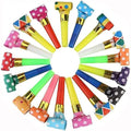 100PCS Multicolor Party Blowers & Whistles - 100 Count, Funny Noise Makers for Kids & Adults, Reusable Paper Blowers, Perfect for Birthdays, Weddings & More