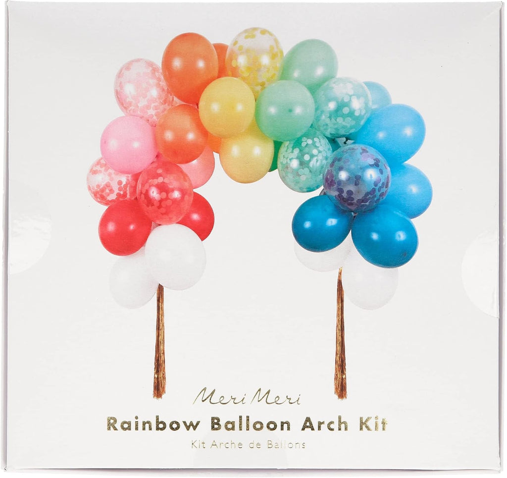 meri meri rainbow balloon arch kit (pack of on a desk or shelf