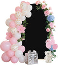 7.2FT Wedding Arch Covers Arch Backdrop Cover Arch Stand Covers Set Arch Cover Spandex Fabric Stretchy Backdrop for Wedding Birthday Party Decoration Baby Shower (Black, Cover Only)
