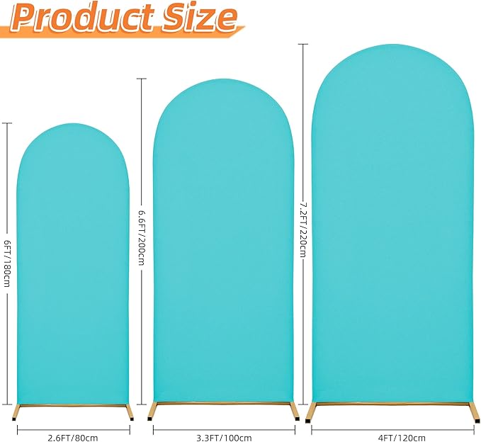 Wedding Arch Cover 7.2FT Arch Backdrop Cover Spandex Fitted Arch Cover for Round Top Chiara Backdrop Stand Covers for Wedding Birthday Party Baby Shower Banquet Ceremony Decoration