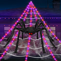 halloween decorations outdoor spider web lights, 23ft 350, main product view