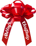 CarBowz Big Merry Christmas Car Bow, Giant 30" Bow, Non Scratch Magnet, Weather Resistant Vinyl (Red)