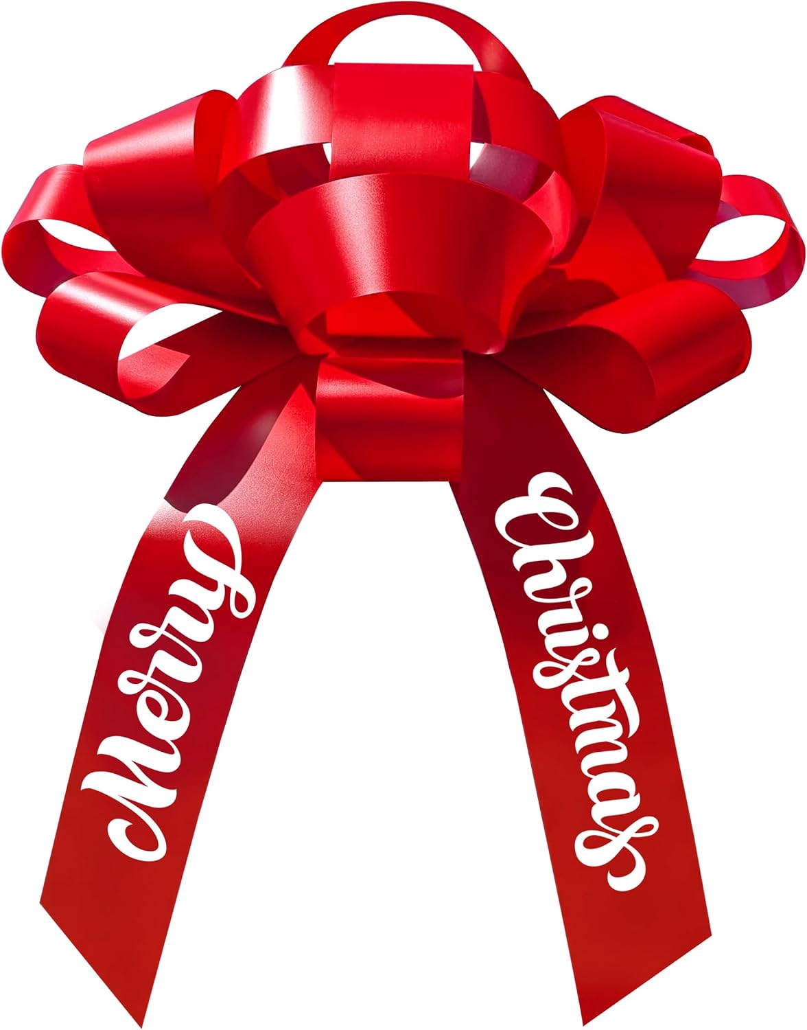 CarBowz Big Merry Christmas Car Bow, Giant 30" Bow, Non Scratch Magnet, Weather Resistant Vinyl (Red)