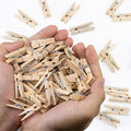 1.4 Inch Mini Clothes Pins for Photo, 130 Pcs Small Clothes Pins, Wooden Clothespins for Baby Shower, Party, Crafts DIY Project