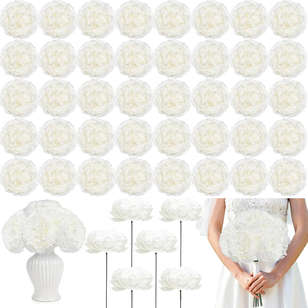peonies artificial flowers bulk, 4.7’’ fake peonies, main product view