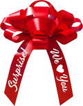 Handmade USA Car Gift Bow Red Surprise We Love You 47 Inch Waterproof Magnetic Adhesive Base Gift Display Decoration American Crafted (red)