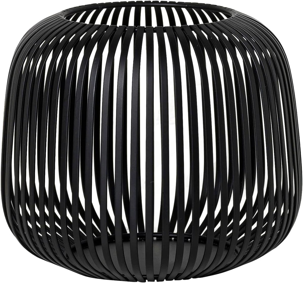 blomus Lito Lantern Black Size S 20 L x 20 W x 17 H cm Candle Holder Black Stainless Steel Lantern Decoration Indoor Lantern