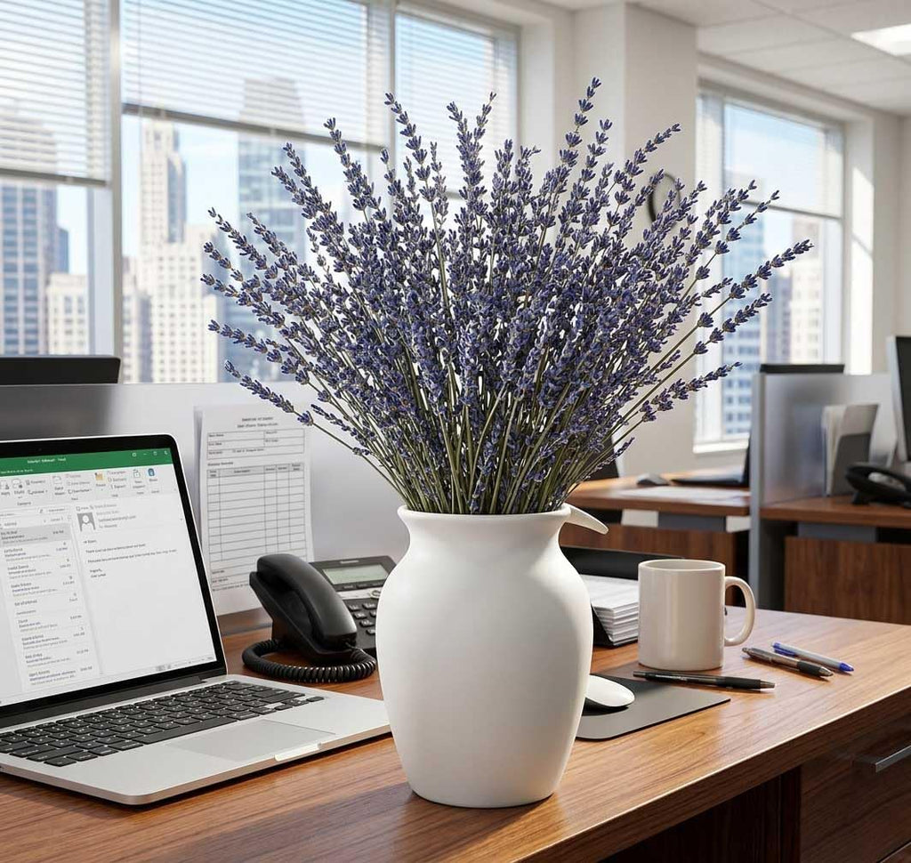 Dried Lavender 2 Bunches 100% Fresh Natural Purple Bouquet Flowers for Bathroom Photo Props Crafts Decoration, 15-17" for Shower Weeding Vase Decor, Home Fragrance(200-220 Stems(100g/3.5oz Total))