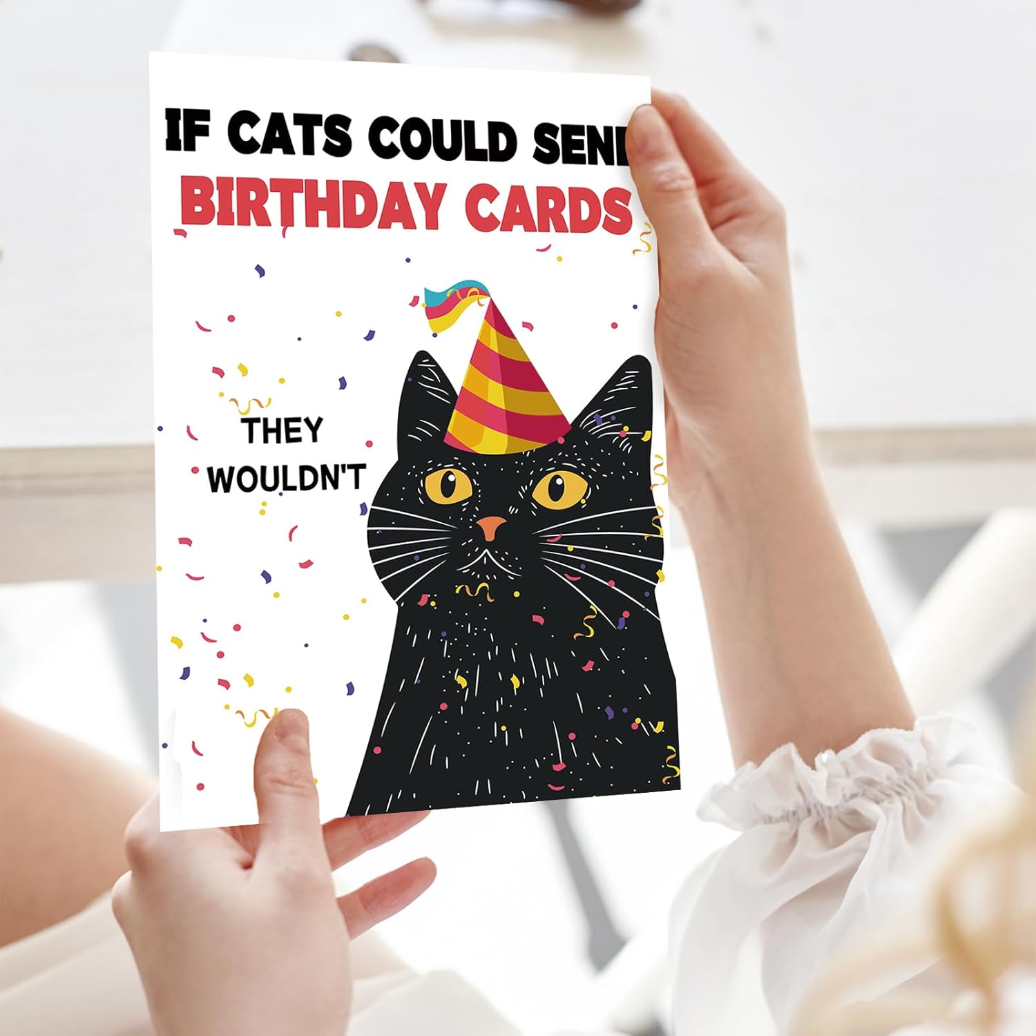 Funny Cat Birthday Card | Birthday Cards for Husband Wife Men Women and Every Cats Lover with Humorous and Heartfelt Message, 8"x 5.3" Gift Idea