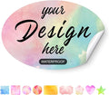 Custom Stickers Personalized Labels - Customized Stickers with Any Design Image Logo Text,Custom Stickers for Business Logo,Custom Thank You Label Stickers,100 Labels (Oval,4"x3")