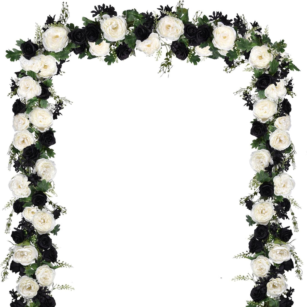 artificial peony flower garland - 6ft silk peony, main product view