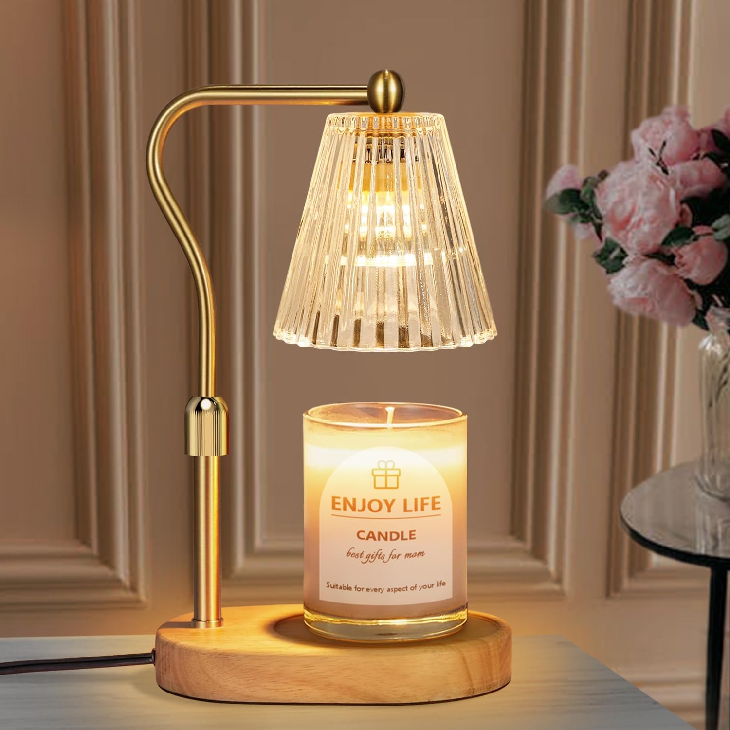 seenlast Candle Warmer Lamp with Timer Dimmer Adjustable Height for New Home Bedroom,Mothers Day Gifts,Vintage Home Decor for Scented Jar