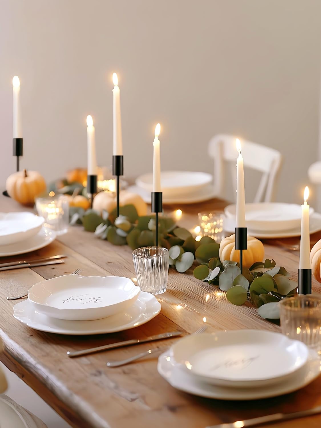 Black Candlestick Holders Bulk, Taper Candle Holders 27Pc, 3 Heights