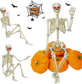 halloween decorations outdoor 5.4ft life-size realistic posable skeleton, main product view