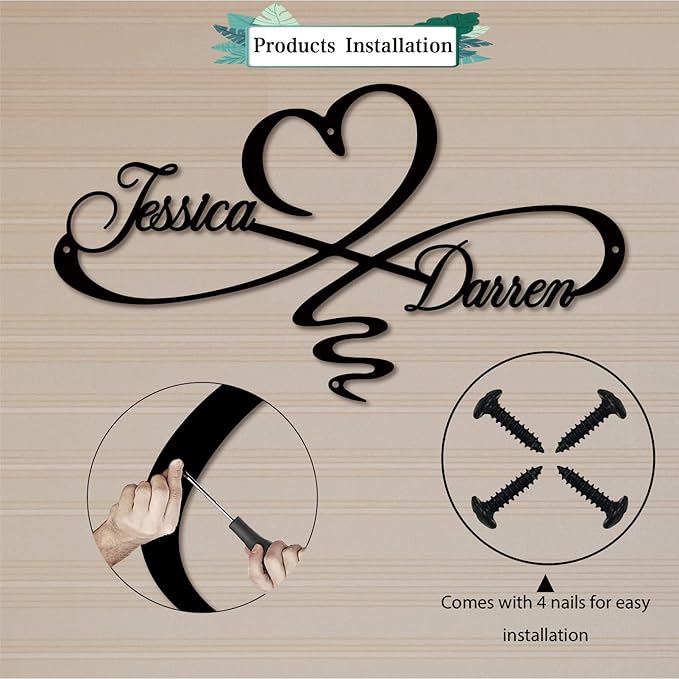 Personalized Infinity Symbol, Metal Love Sign, Love Sign Infinity Heart Sign Metal Wall Decor, Metal Wall Art Decor, Valentine's Day Gift for Her, Metal Wall Art Room Wall Decor