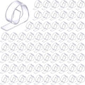Eccliy 300pcs Transparent Clear Tablecloth Clips Plastic Table Cloth Clips Windproof Table Cover Holder Clamps Tablecloth Cloth Holder for Christmas Wedding Party Indoor Outdoor Camping Picnic (Curve)
