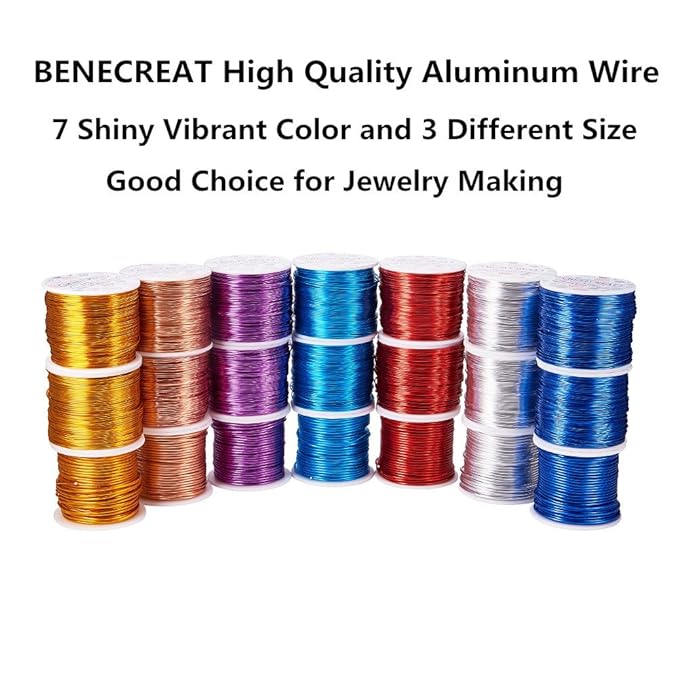 BENECREAT 18 Gauge Jewelry Craft Aluminum Wire 492 Feet Bendable Metal Sculpting Wire for Craft Floral Model Skeleton Making (Purple, 1mm)