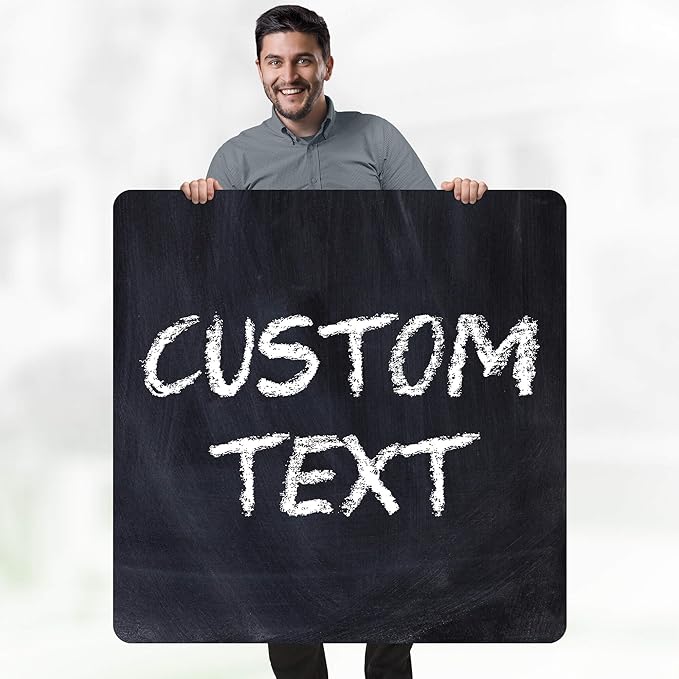Custom Sign, Custom Street Sign, 11 Font Colors, 13 Font Styles, 4 Hole Options, 22 Sizes, 36x36 Inches, Rust Free DiBound, Fade Resistant, Made in USA by My Sign Center (Chalkboard Black)