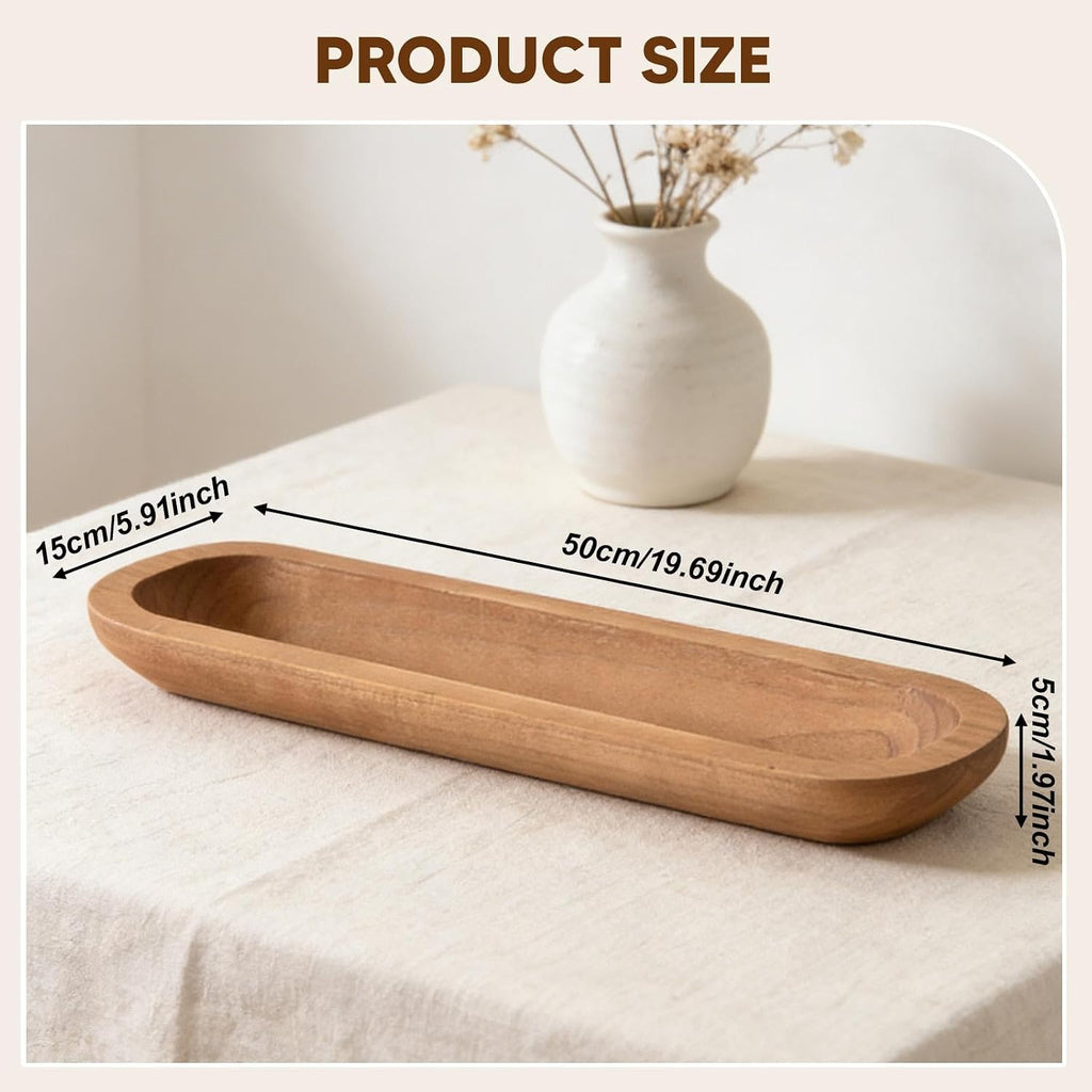Bowl Wooden Multipurpose Rustic for Crafts Home Table Centerpiece