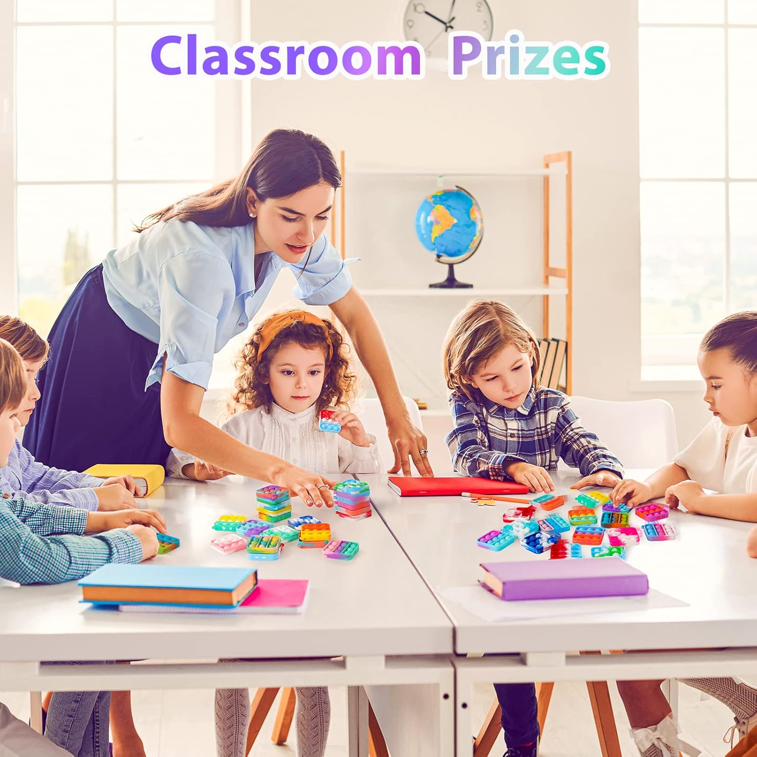 Pop Fidget Toys Bulk Its Party Favors for Kids 4-8 8-12 30 Pack Mini Pop Keychain It Small Fidgets for Classroom Prizes Back to School Gifts for Students from Teacher Birthday Goodie Bag Stuffers
