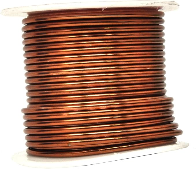 Mandala Crafts 12 Gauge Anodized Aluminum Craft Wire for Jewelry Making - 276 FT Colored Flexible Silver Copper True Blue Brown Red Kelly Green Wire - Bendable for Bonsai Armature Crafting Sculpting
