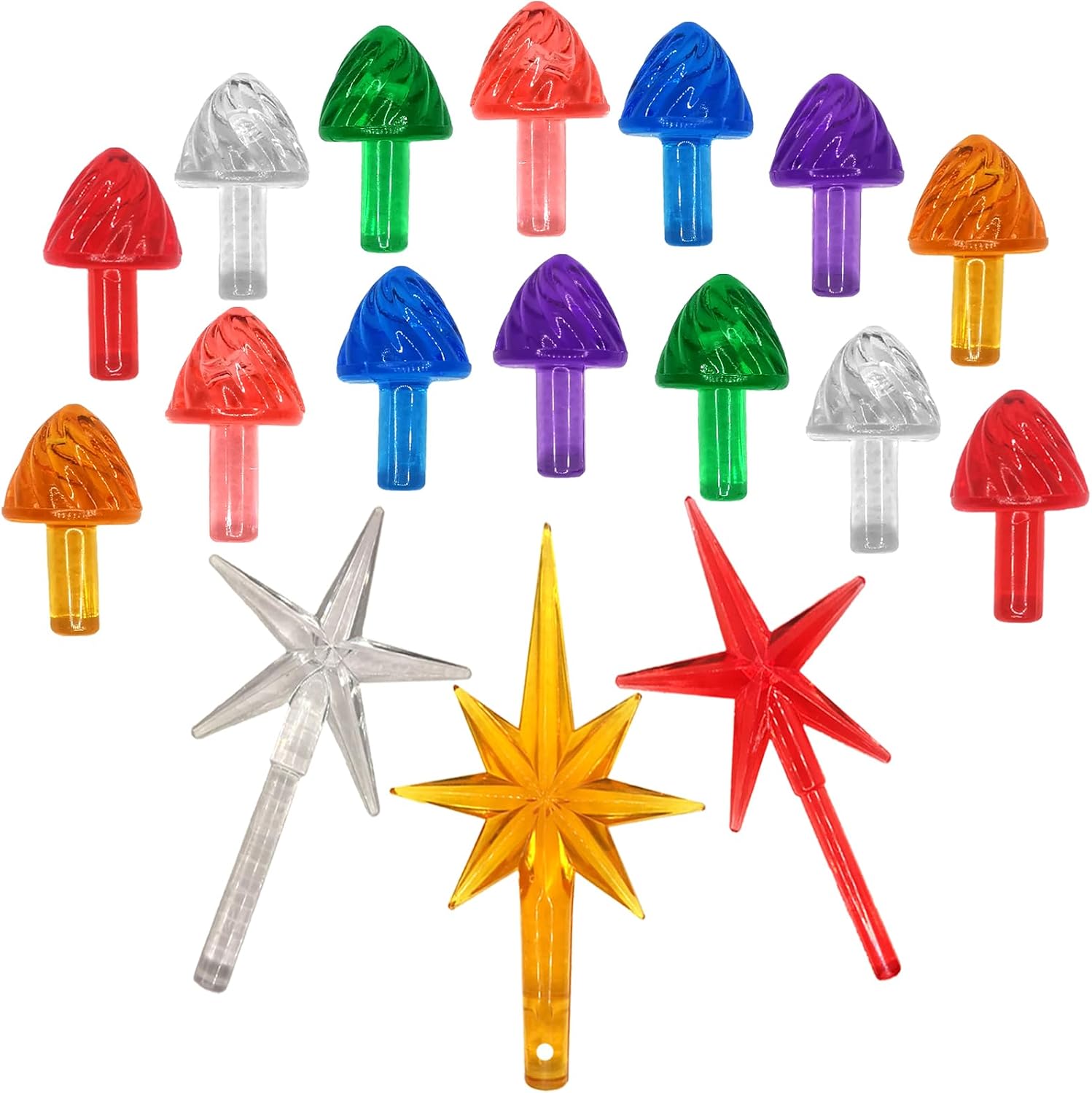 Replacement Lights Bulbs for Ceramic Christmas Tree Ornaments,Ice Cream Shape Light up Medium Twist Pegs Accessories for Ceramic Craft Project