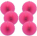 Red Graduation Party Decor,Girls Party Decorations ,Party Supplies Party Fans 16in, Anniversary Decorations for Party,Wedding Graduation Events Accessories 30 Color DIY Set （Rose Red）
