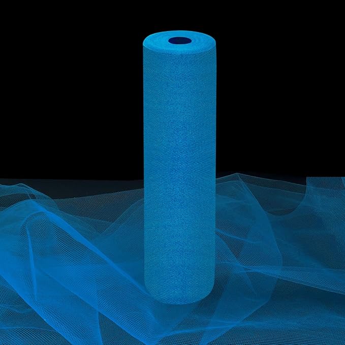Turquoise Tulle Fabric Rolls 54 Inch by 10 Yards Fabric Tulle Bolt for Wedding Decorations DIY Tutu Baby Shower Table Skirt Birthday Party Craft Supplies