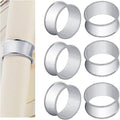 20 Pcs Stainless Steel Bead Side Napkin Rings Delicate Serviette Buckles (Silver)