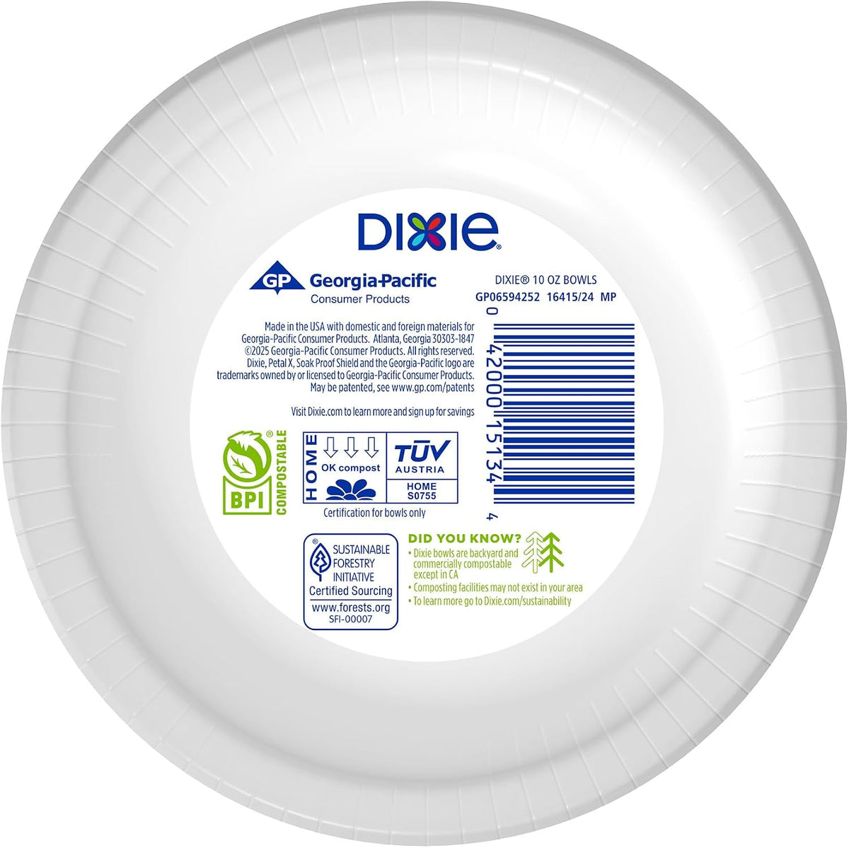 Dixie Small Paper Bowls, 10 Oz Disposable Bowls for Snacks, 280 Count