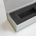 silver grey magnetic usb presentation gift boxes, flash, main product view