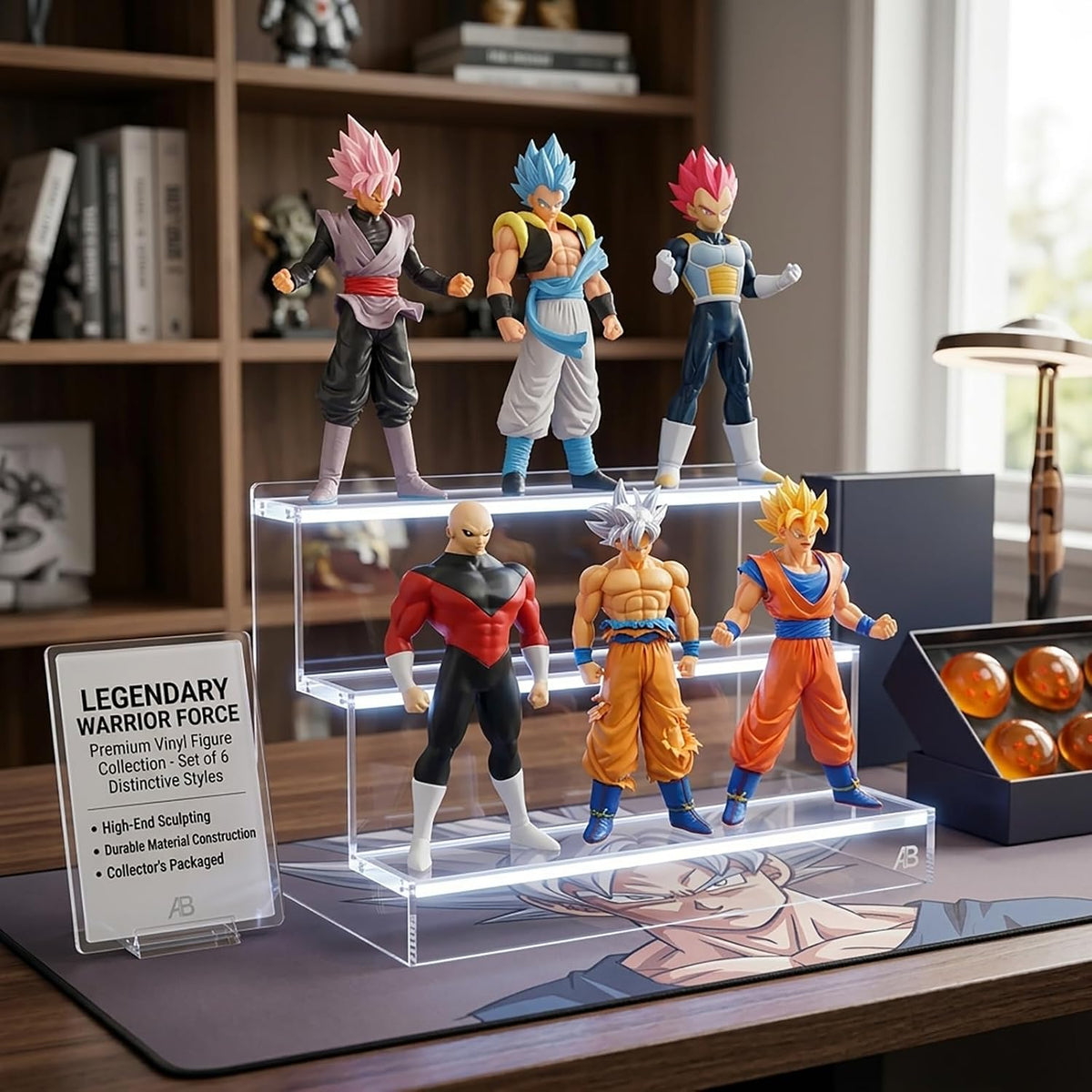 Anime Super Hero Action Figures Set, Collectible Warrior Figurines, 7.8Inch E...