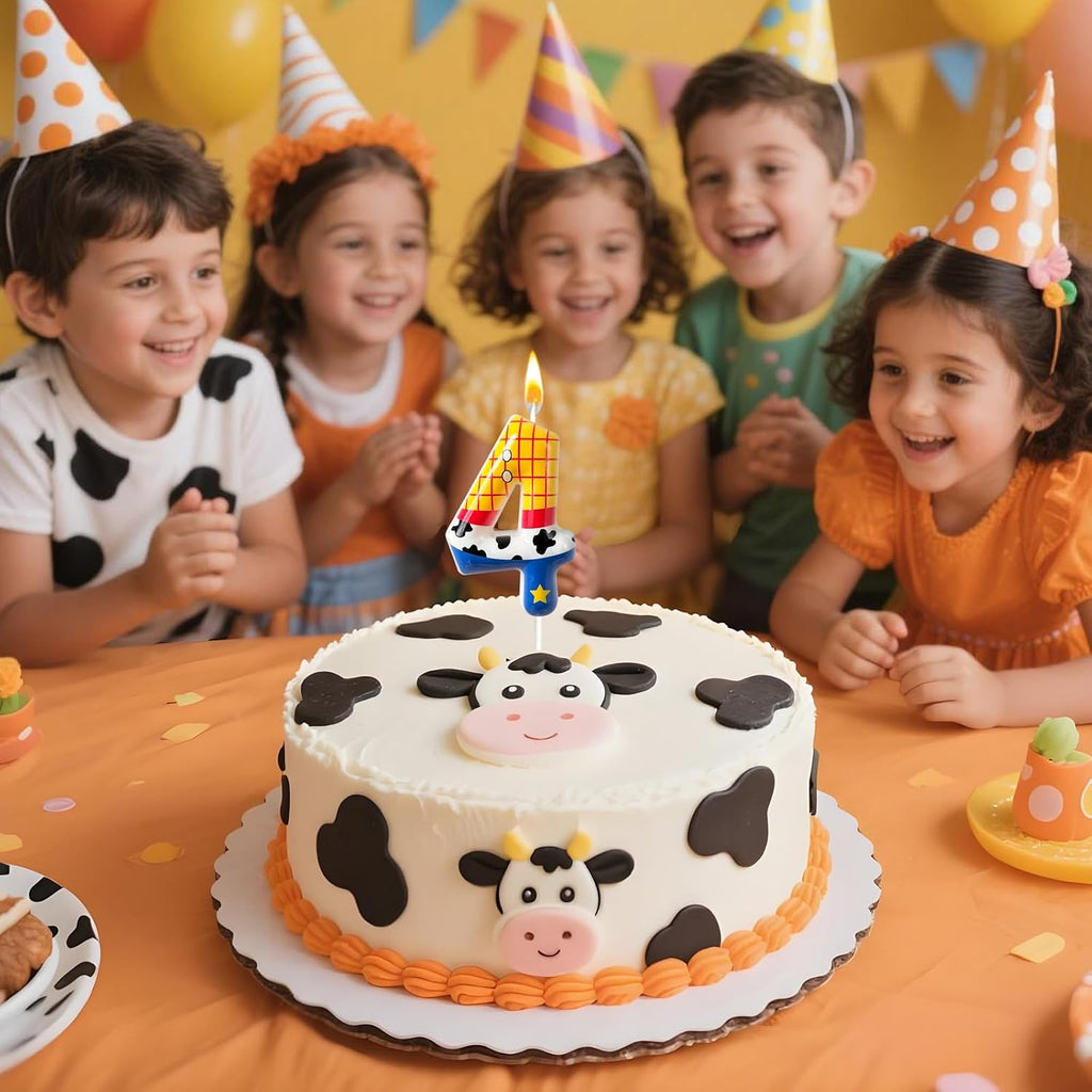 Birthday Number Candles, Cartoon Story Number Candles, Cartoon Cake Decorations, Birthday Decoration Supplies, Suitable for Party Celebrations (4)