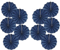 Blue Party Decorations,Blueberry Party Decorations Decorations Party Paper Fans Bulk 8in,Graduation Decoration Classroom Decor, Western Themed Party Decorations 30 Color DIY Set （Deep Blue）