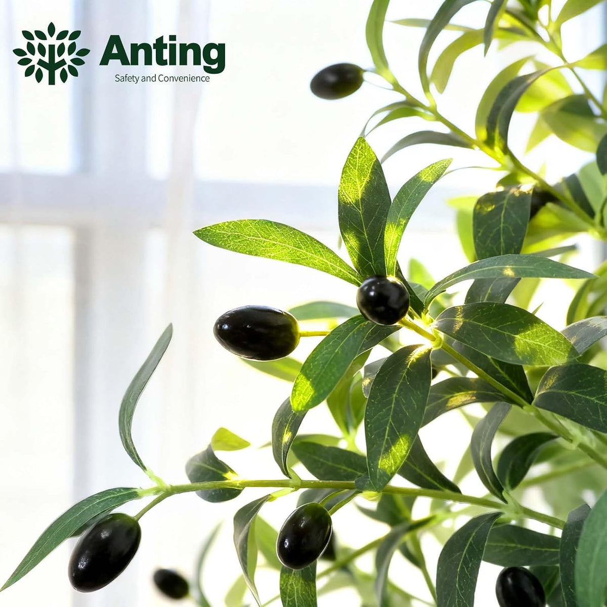 6ft artificial olive trees indoor large faux olive, side view