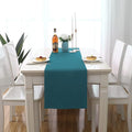 DUALIFE 2 Panels Teal Table Runner 72 Inch Long Soft Cloth Table Runner for Indoor/Outdoor Wedding Banquet Graduations Birthday Party Decoration