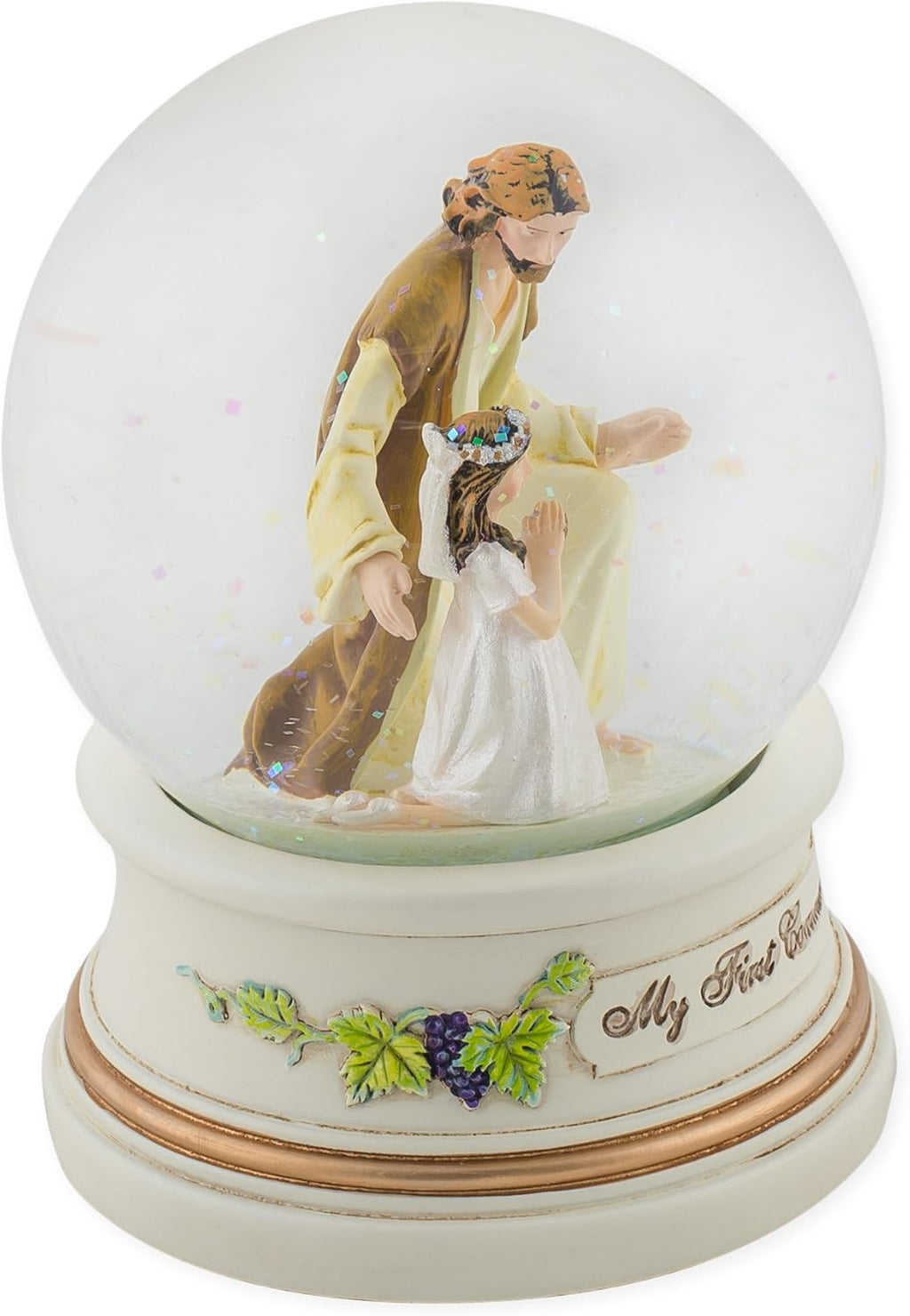 Roman Giftware Inc., Sacraments, First Communion, 5.5" H 100MM Musical Dome Girl,Religious, Inspirational, Durable (5x4x5)
