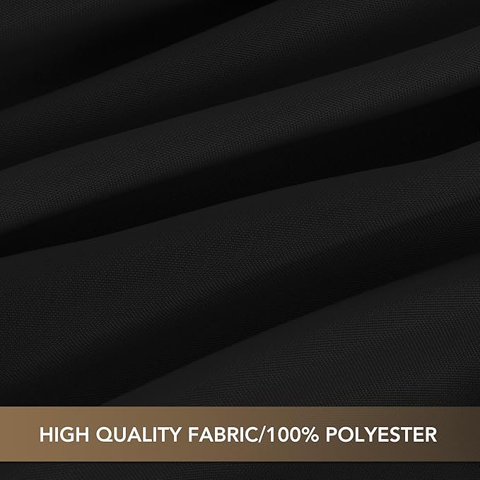 sancua Small Square Tablecloths 2 Pack - 36x36 Inch - Black Table Cloth for Square or Round Tables, Washable Polyester Fabric Table Cover for Nightstand End Bedside Tables
