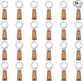 24 Pack 20 LED Wine Bottle Cork Lights, Fairy Mini String Lights Copper Wire, Battery Operated Starry Lights for DIY, Christmas, Halloween, Wedding, Party, Indoor&Outdoor (24 Pack, Cool White)
