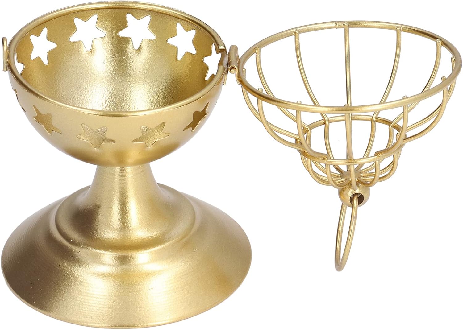 AYNEFY Birdcage Gold Candle Holder Bowl CandleholdersPremium Iron Votive Holder for Table Decoration Birthday Party Ornaments (A)