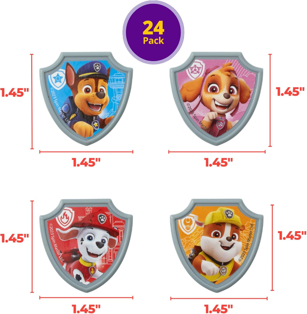 DecoPac Paw Patrol Reporting For Duty Rings, Cupcake Decorations Featuring Chase, Marshall, Skye, And Rubble - 24 Pack